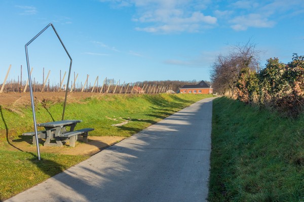 Fruitbeeldig Hageland kunst wandelen fietsen Vlaams-Brabant